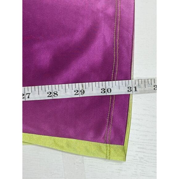 Hosbjerg Cisalo Ombre Pull-On Pant Satin Look Green Purple Stretch Lounge Size S - Picture 10 of 10
